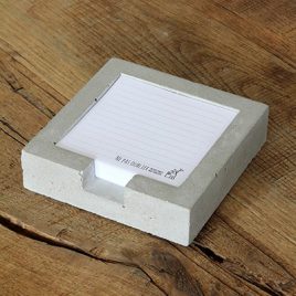 Het Noteboompje Cementen notitieblaadjeshouder cement stationery notitieblaadje beton betonnen