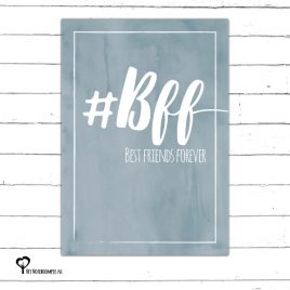 #bff bff best friends forever blauw denim drift denimdrift kaart hip kaartje kaarten het noteboompje a6 watercolor aquarel