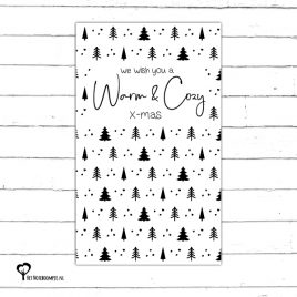 kerstkaart minikaartje christmas christmascard x-mas xmas card zwartwit zwart-wit zwart wit monochrome monochroom Het Noteboompje