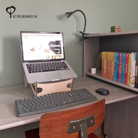 Houten standaard voor laptop (+ tablet/iPad) Het Noteboompje